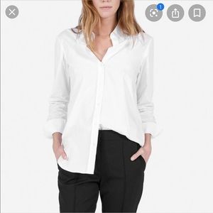 Everlane Relaxed Cotton Poplin Button Down White 2